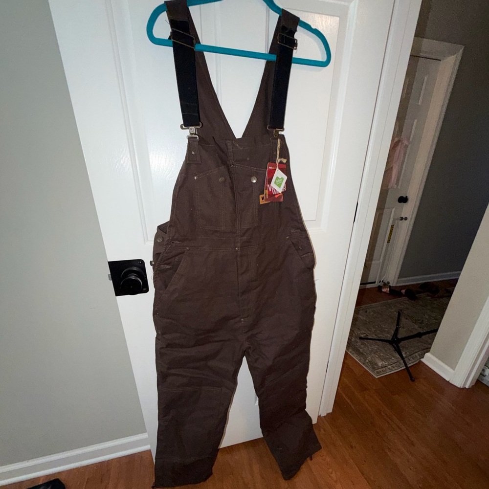 Brown Coveralls with Adjustable Straps